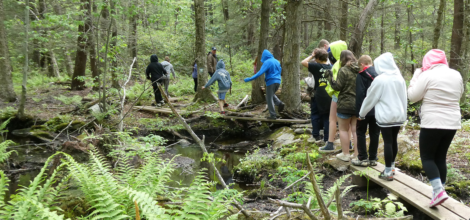 School Field trip to Houlihan Woods- Michael Giordano Tribute Area